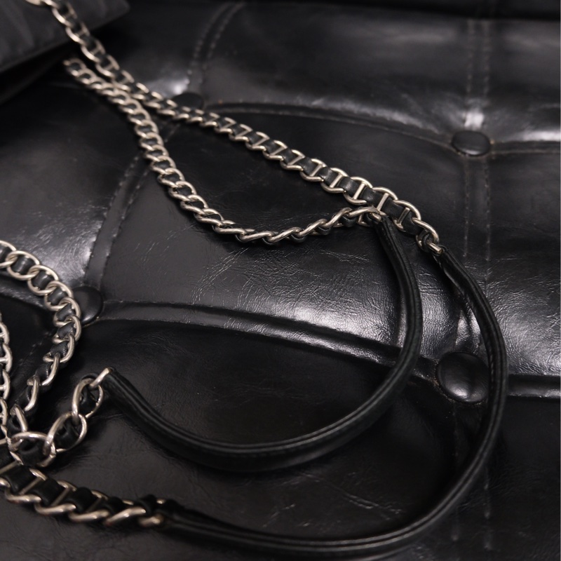 Prada Nylon Vintage Chain Bag 25 普拉特黑色中古尼龍降落傘/單肩包-9