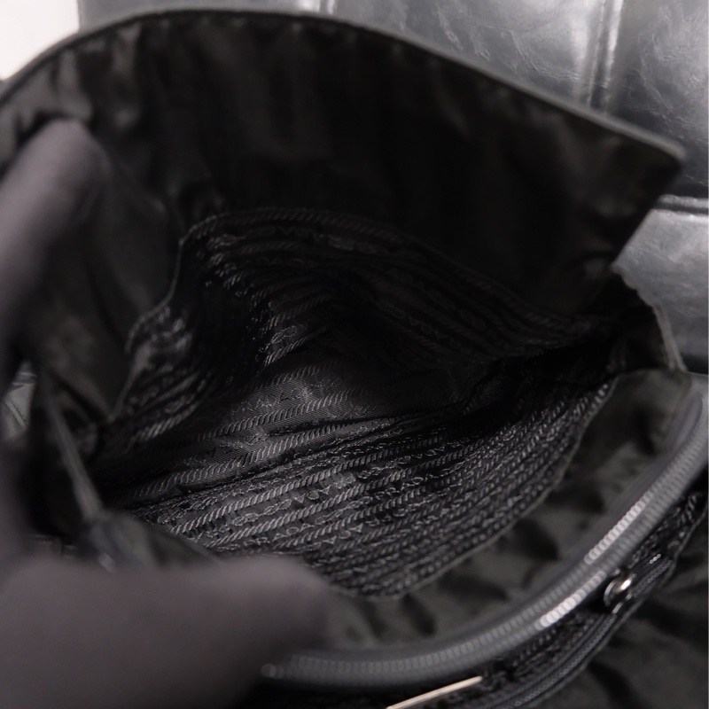 Prada Nylon Vintage Chain Bag 25 普拉特黑色中古尼龍降落傘/單肩包-16