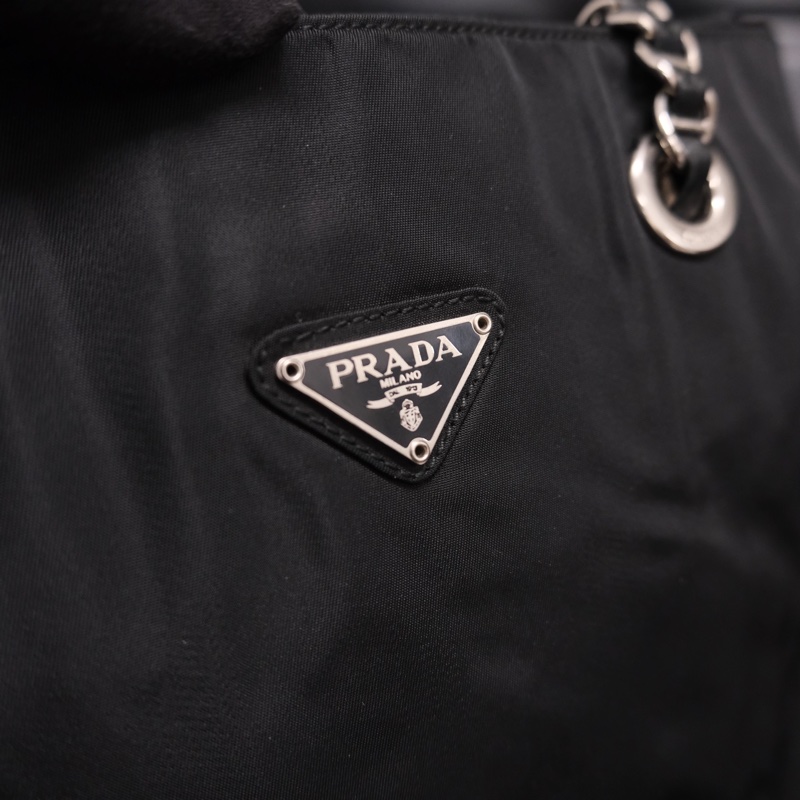 Prada Nylon Vintage Chain Bag 25 普拉特黑色中古尼龍降落傘/單肩包-20