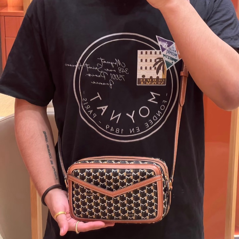 MOYNAT 棕色手提盥洗包 23*13*13 全新閒置配件塵袋購證-0
