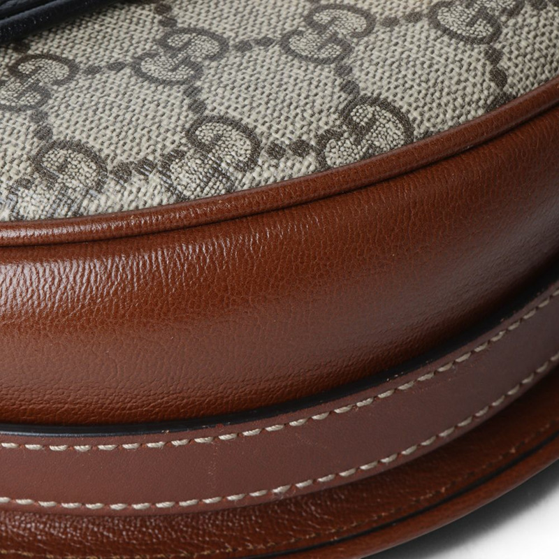 【包稅】GUCCI GG Supreme 鎖扣半月形斜背包 644524-4