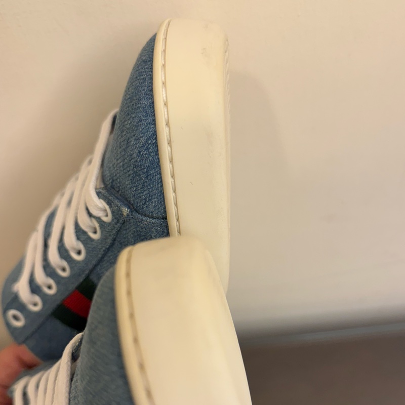 GUCCI HANA 系列刺繡牛仔休閒鞋-2