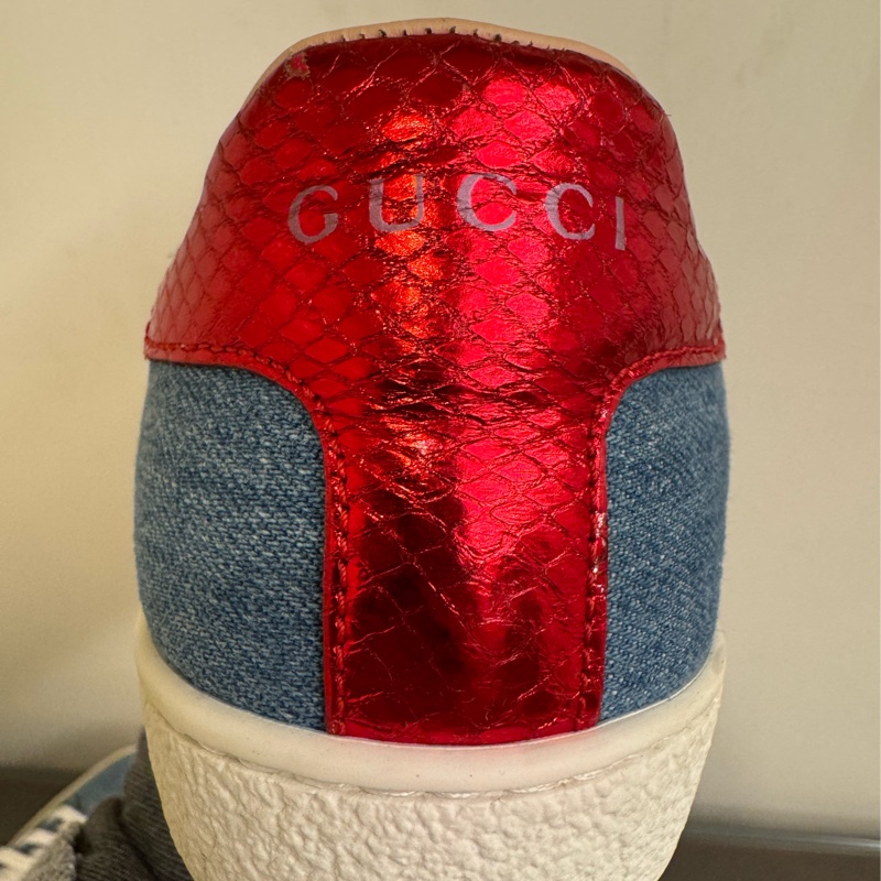 GUCCI HANA 系列刺繡牛仔休閒鞋-3