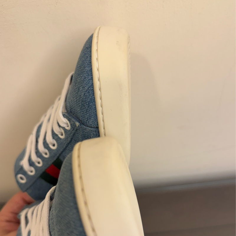 GUCCI HANA 系列刺繡牛仔休閒鞋-12