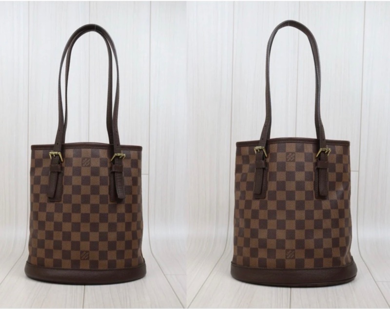 「JL精品代購」 98新 lv棋盤格單肩水桶包 附子包-2