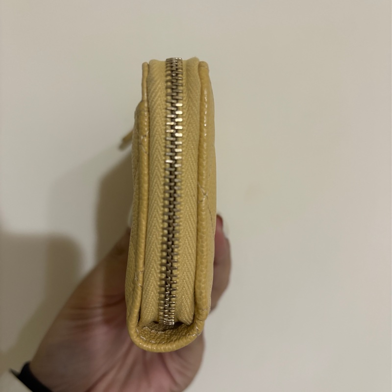 chanel 23B小雞黃芯片款L型卡片零錢包-12