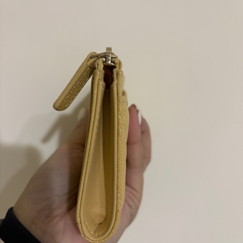 chanel 23B小雞黃芯片款L型卡片零錢包-13