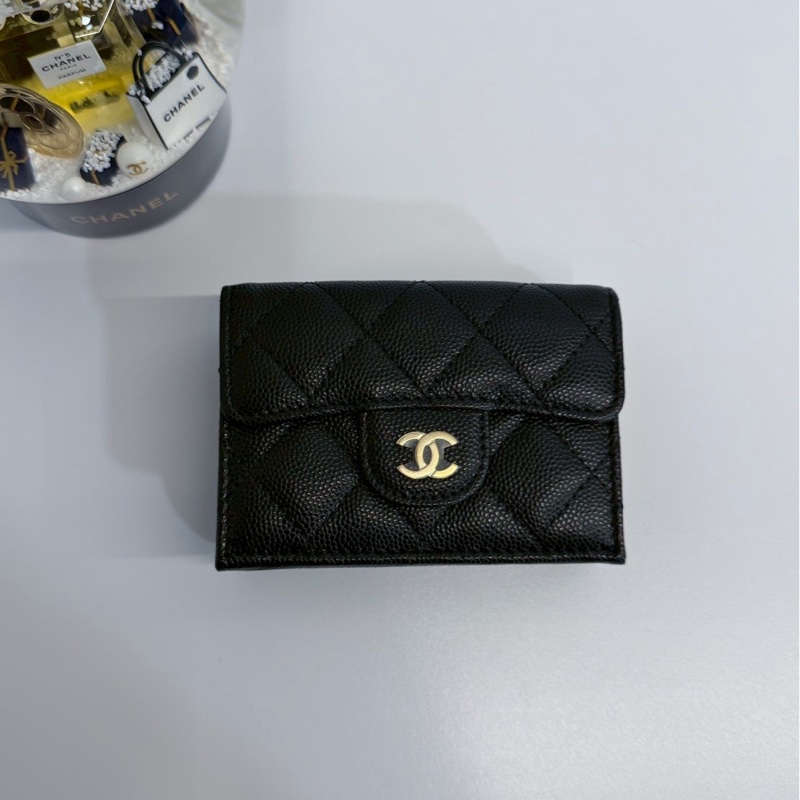 Chanel 小三摺夾 晶片款 全新閒置-0