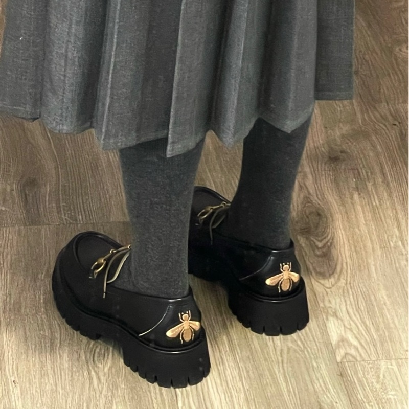 GUCCI古馳 小蜜蜂樂厚底福鞋 35號-3