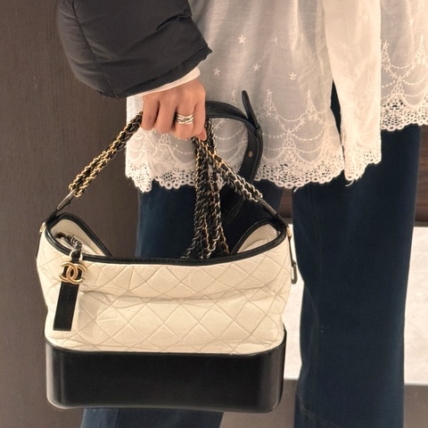 【Chanel檢漏✨ 全網最低價！】Chanel 流浪包 大號 黑白經典色