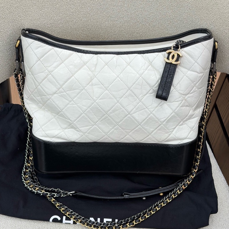 【Chanel檢漏✨ 全網最低價!】Chanel 流浪包 大號 黑白經典色-1