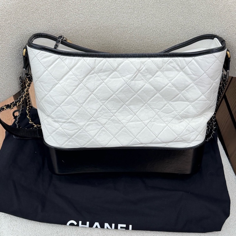 【Chanel檢漏✨ 全網最低價!】Chanel 流浪包 大號 黑白經典色-2