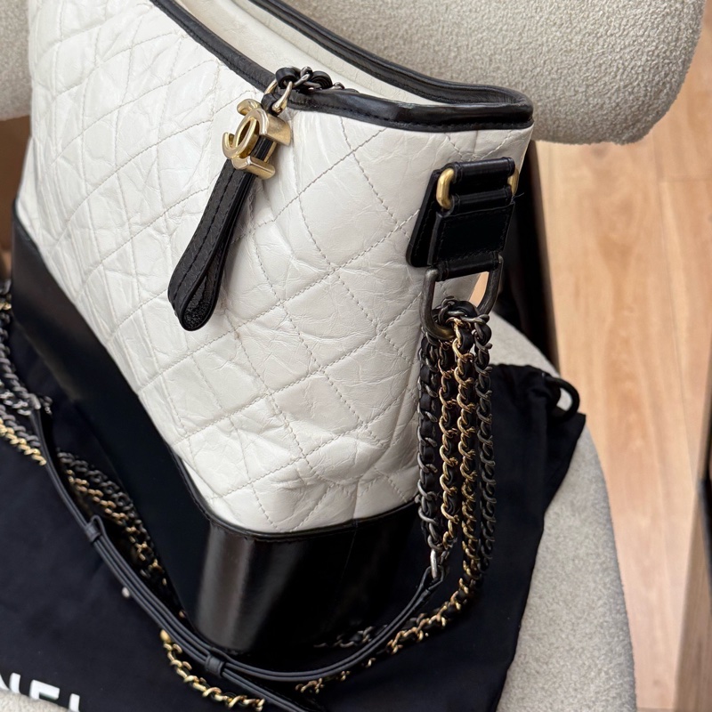 【Chanel檢漏✨ 全網最低價!】Chanel 流浪包 大號 黑白經典色-3