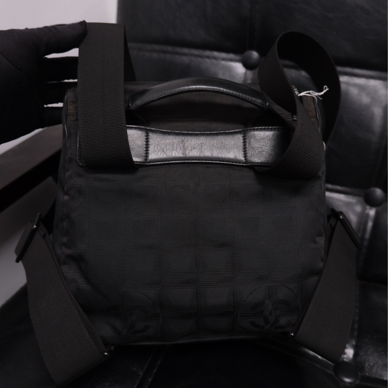 Chanel Travel Line Backpack 香奈兒中古黑色冰格書包/背包-2