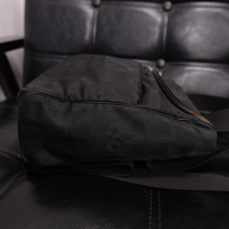 Chanel Travel Line Backpack 香奈兒中古黑色冰格書包/背包-5