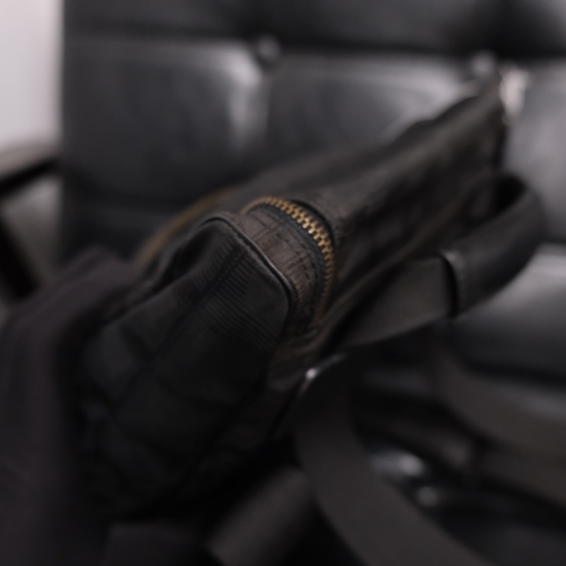 Chanel Travel Line Backpack 香奈兒中古黑色冰格書包/背包-6