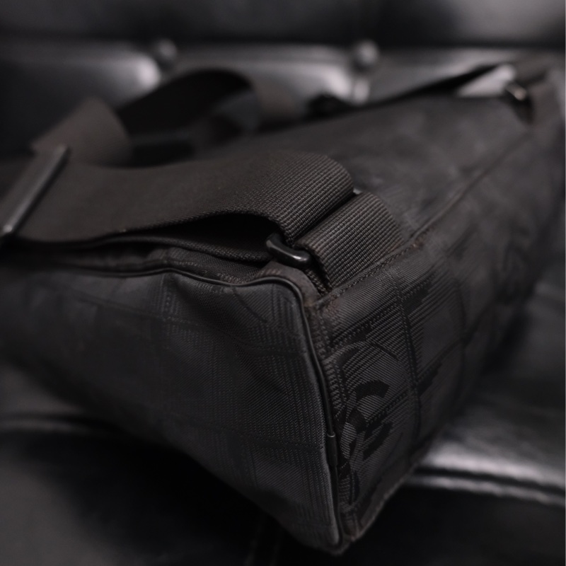 Chanel Travel Line Backpack 香奈兒中古黑色冰格書包/背包-18