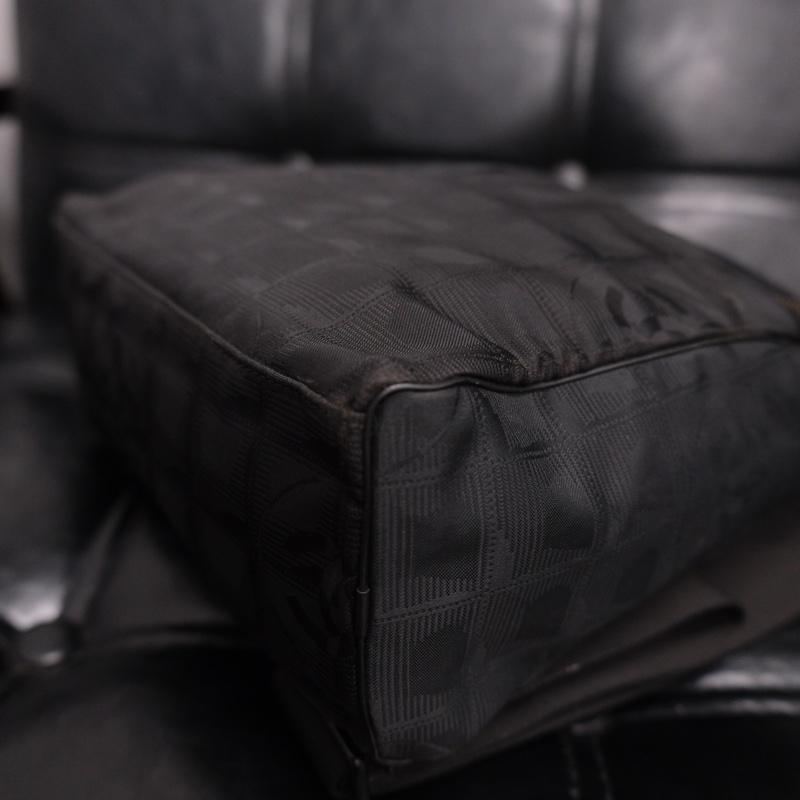 Chanel Travel Line Backpack 香奈兒中古黑色冰格書包/背包-19