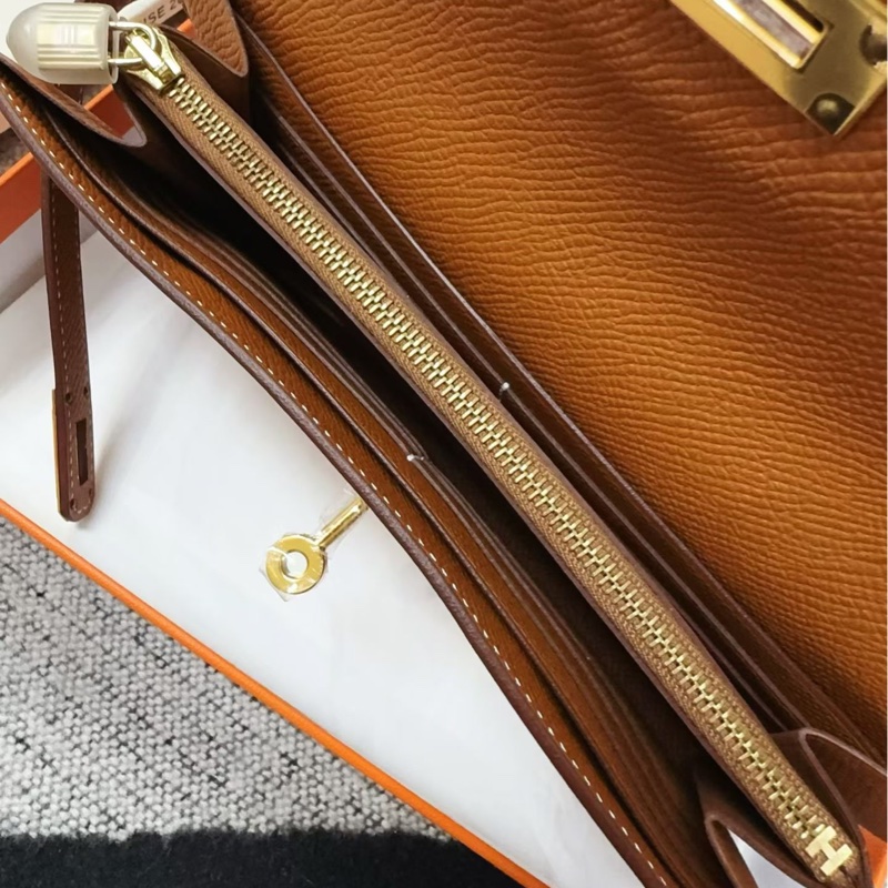 🌈Hermes🧡Kelly Wallet🧡金棕金扣🌟全新未使用🌈Epsom皮🌟長銀包🌟愛馬仕🌟-3