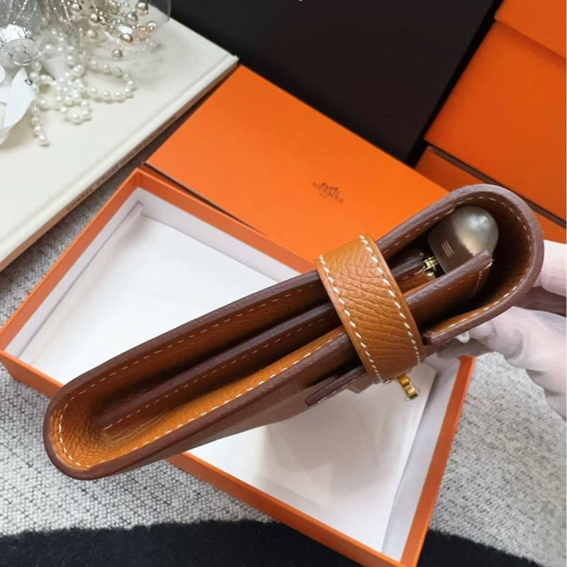 🌈Hermes🧡Kelly Wallet🧡金棕金扣🌟全新未使用🌈Epsom皮🌟長銀包🌟愛馬仕🌟-5