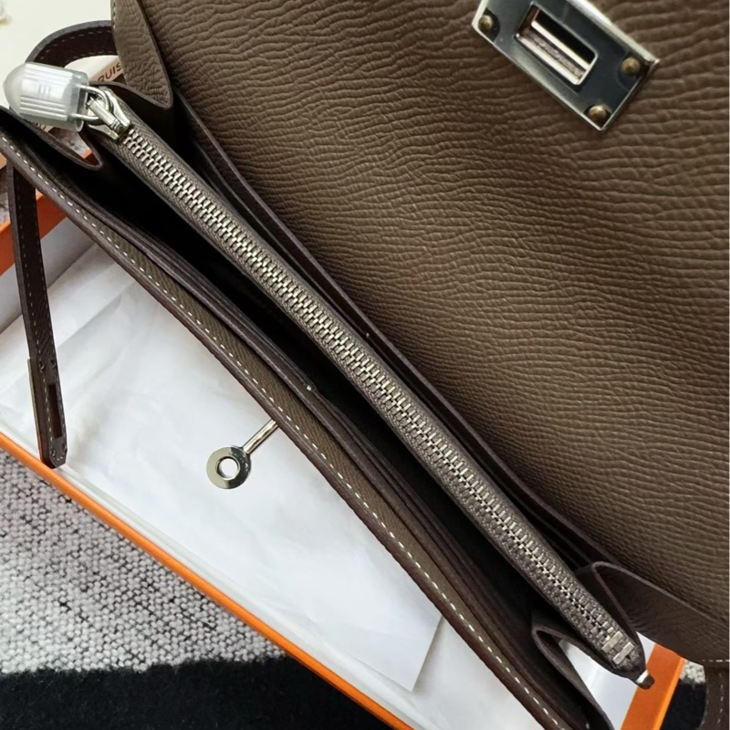 🌈Hermes🧡Kelly Wallet🧡大象灰銀扣🌟未使用閑置🌈Epsom皮🌟長銀包🌟愛馬仕🌟-3