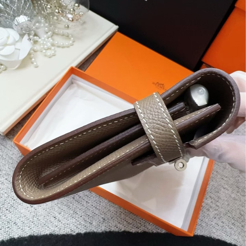 🌈Hermes🧡Kelly Wallet🧡大象灰銀扣🌟未使用閑置🌈Epsom皮🌟長銀包🌟愛馬仕🌟-5