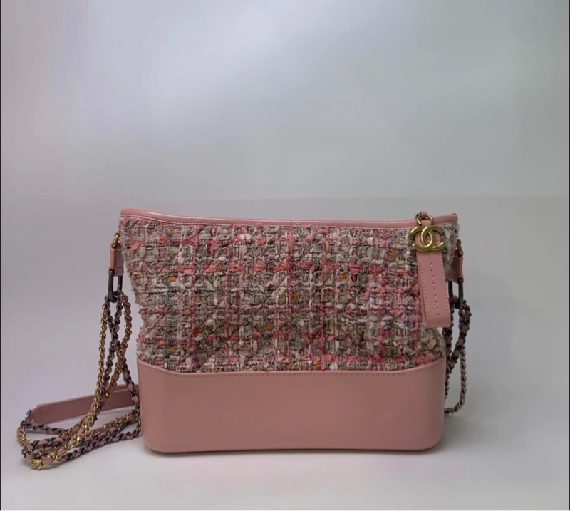 【96%新 ✨ 全網最低價！】Chanel 香奈兒 流浪包 粉色 毛呢 28開-0