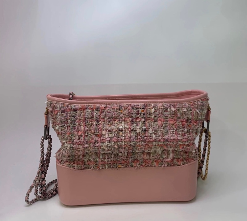 【96%新 ✨ 全網最低價！】Chanel 香奈兒 流浪包 粉色 毛呢 28開-1