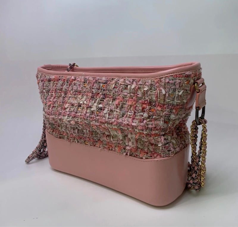 【96%新 ✨ 全網最低價！】Chanel 香奈兒 流浪包 粉色 毛呢 28開-2