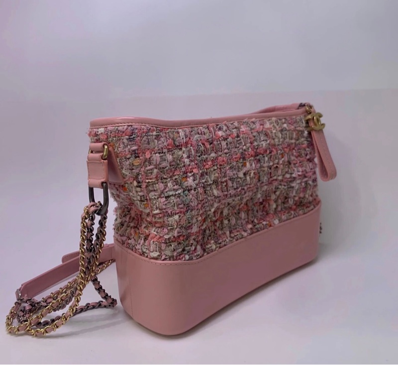 【96%新 ✨ 全網最低價！】Chanel 香奈兒 流浪包 粉色 毛呢 28開-3