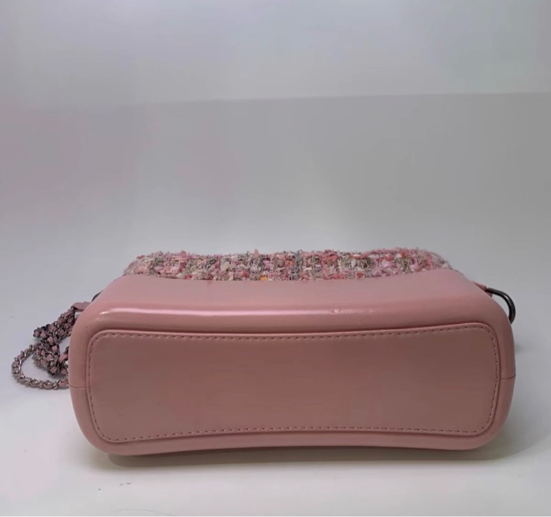 【96%新 ✨ 全網最低價！】Chanel 香奈兒 流浪包 粉色 毛呢 28開-4