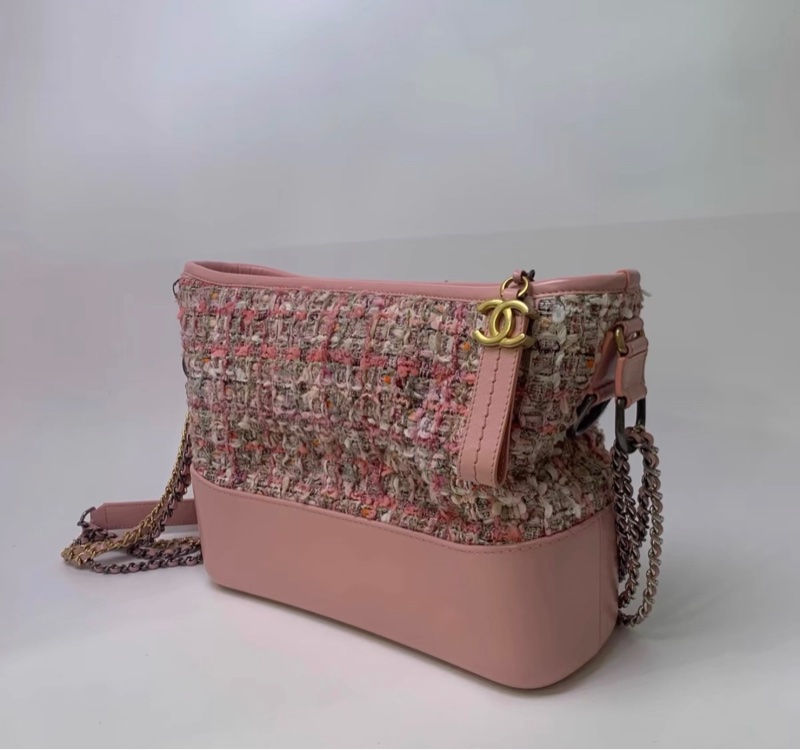【96%新 ✨ 全網最低價！】Chanel 香奈兒 流浪包 粉色 毛呢 28開-5