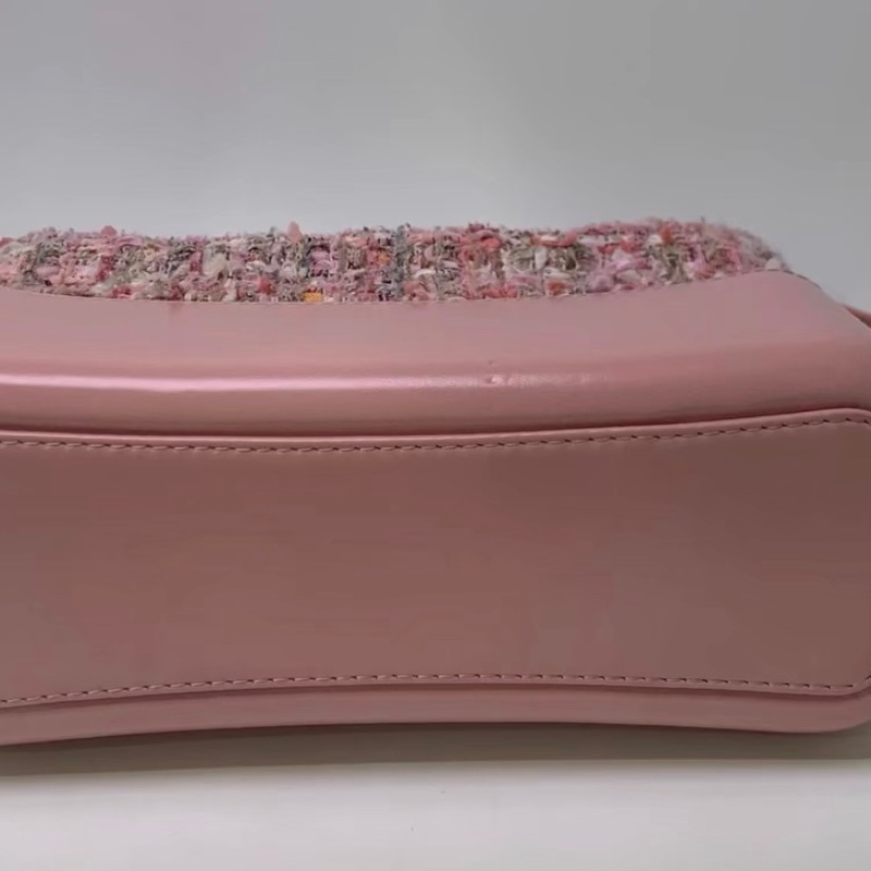 【96%新 ✨ 全網最低價！】Chanel 香奈兒 流浪包 粉色 毛呢 28開-9