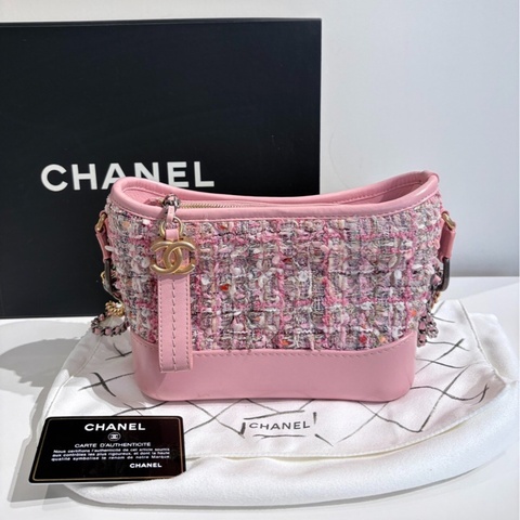 【96%新 ✨ 全網最低價！】Chanel 香奈兒 流浪包 小號 粉色 毛呢 27開