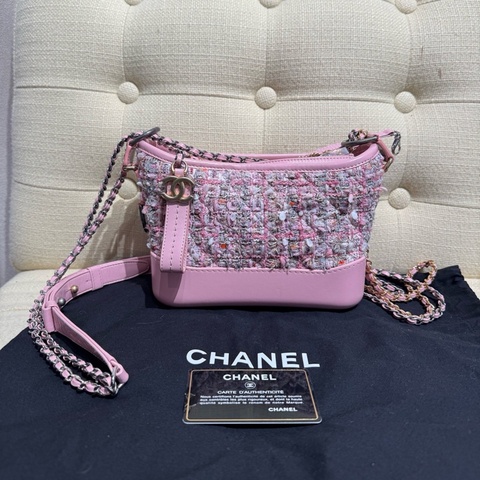 【98%新 ✨ 全網最低價！】Chanel 香奈兒 流浪包 小號 粉色 毛呢 27開
