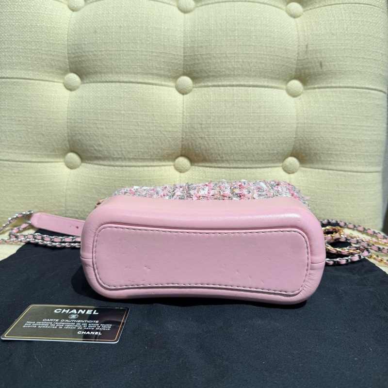【97%新 ✨ 全網最低價!】Chanel 香奈兒 流浪包 小號 粉色 毛呢-6