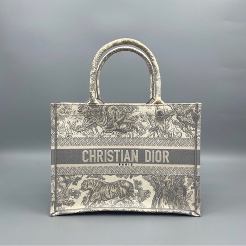 【96%新 ✨ 全網最低價！】Dior迪奧 托特 Book Tote動物園托特包 灰色