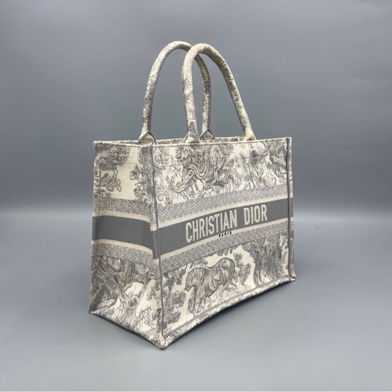 【96%新 ✨ 全網最低價！】Dior迪奧 托特 Book Tote動物園托特包 灰色-5