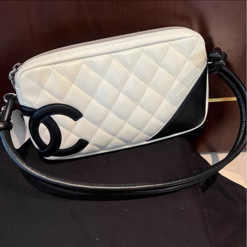 【96%新 ✨ 全網最低價！】Chanel 康鵬相機包 黑白經典-1
