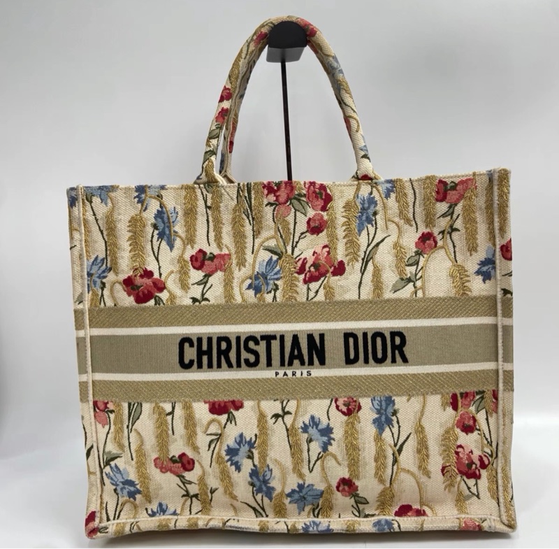 【95%新 ✨ 全網最低價！】Dior 迪奧 春節限定款扶桑花刺繡中號托特-0