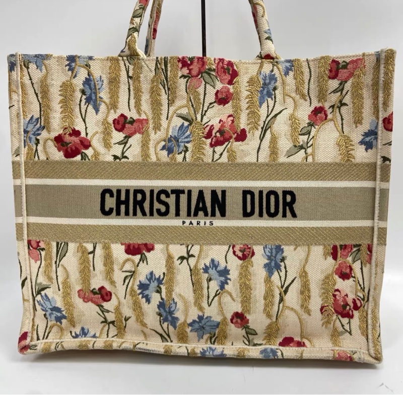 【95%新 ✨ 全網最低價！】Dior 迪奧 春節限定款扶桑花刺繡中號托特-1
