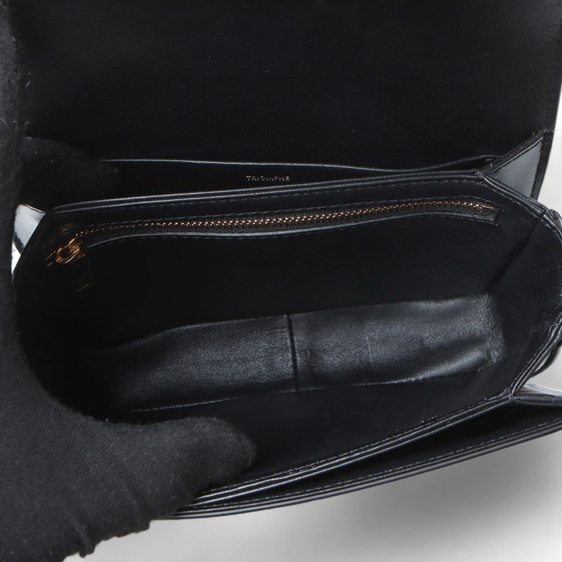 【包稅】CELINE Celine 188423BF4 Tiny Triomphe 亮面小牛皮斜背包/32333--6