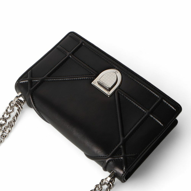 【包稅】DIOR Micro Diorama 小牛皮鏈翻蓋包 M04220VKK-3