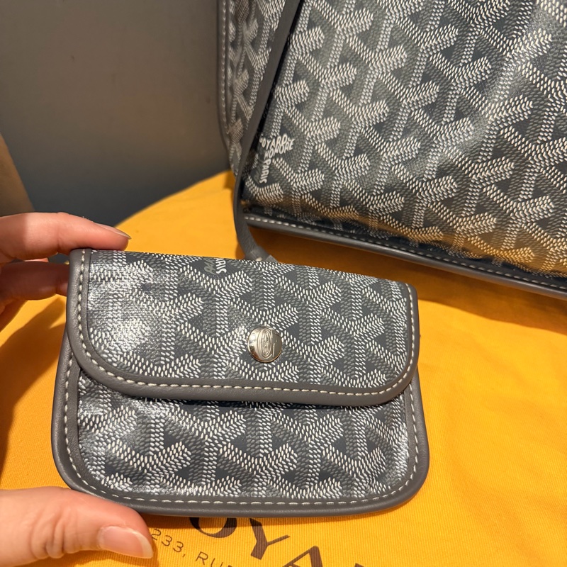 Goyard mini tote 迷你托特 包 灰-6