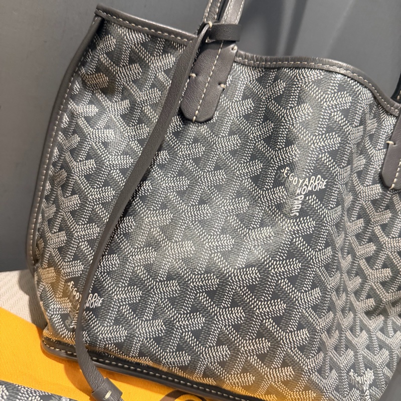 Goyard mini tote 迷你托特 包 灰-16