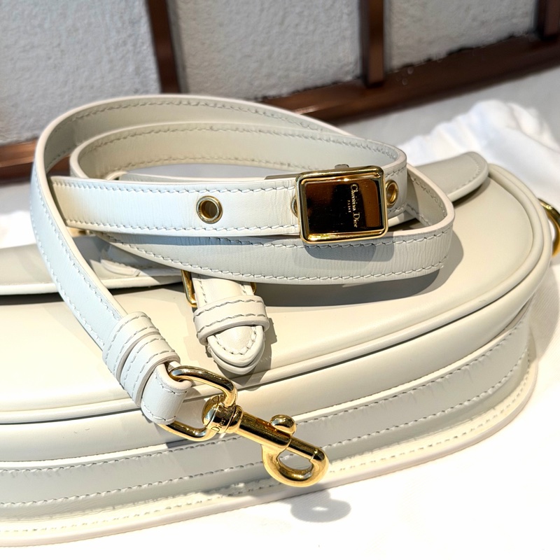 【96%新 ✨ 全網最低價!】迪奧 Dior bobby小號 奶白色 新月包-11