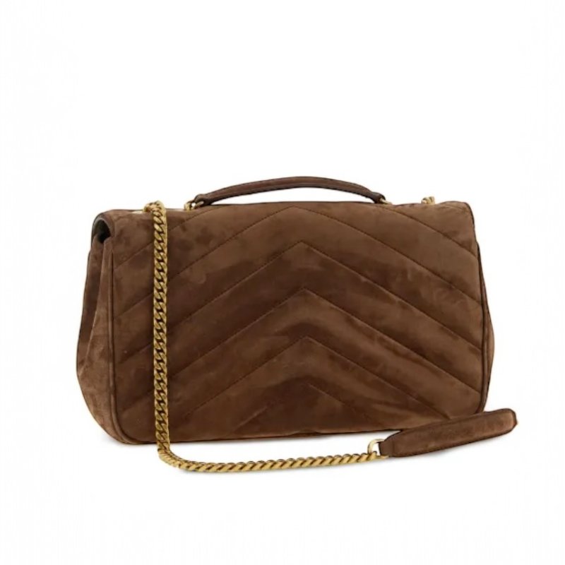 🎉新品好折扣✨Saint Laurent YSL 801439 Loulou 中款麂皮鍊帶包-2