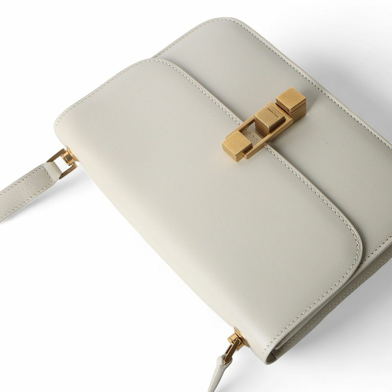 【包稅】SAINT LAURENT 復古白色斜背包-3