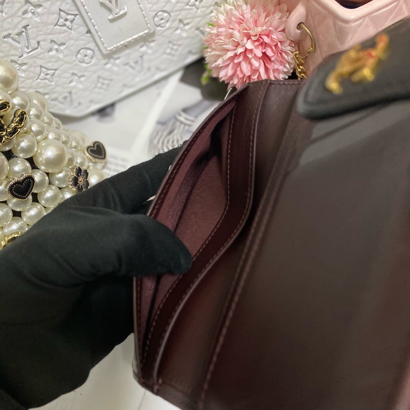 Chanel 荔枝小牛皮雙折拉鍊中夾 黑金🏅-10