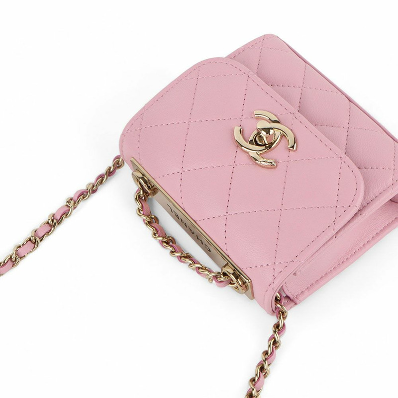 【包稅】CHANEL A81633 香檳金時尚CC迷你斜背包-3